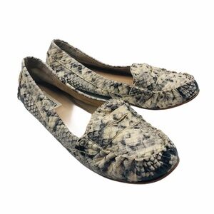 Steve Madden Snake Print Murphey Slip On Flats Loafers 8